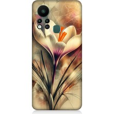 Infinix Hot 11S Uyumlu Soyut Çiçek Fırça Darbesi  Desenli Silikon Kılıf