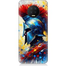 Infinix Note 7 Uyumlu Kızıl Miğferli Savaşçı  Desenli Silikon Kılıf