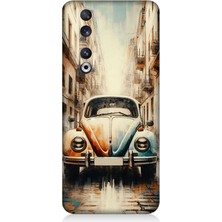 Huawei Honor 90 Uyumlu Islak Kaldırımda Retro Vosvos  Desenli Silikon Kılıf