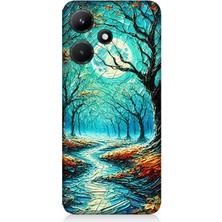 Infinix Hot 30I Uyumlu Buzlu Ormanda Sonbahar Yolu  Desenli Silikon Kılıf