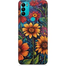 General Mobile Gm 21 Plus Uyumlu Canlı Bahar Çiçekleri Patlaması  Desenli Silikon Kılıf