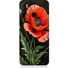 Infinix 5s Lite Uyumlu Kırmızı Gelincik Hatırası  Desenli Silikon Kılıf