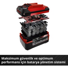 Einhell PXC Twinpack 5.2 Ah Power X-Change Akü (Li-Ion, 18 V, 2 x 5.2 Ah, Tüm Power X-Change cihazları ile uyumlu, Aktif Akü Yönetim Sistemi, Özel Şarj Döngüleri) - 4511526