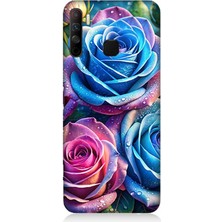 Infinix 5s Lite Uyumlu Gökkuşağı Renkli Güller  Desenli Silikon Kılıf