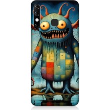 Infinix Hot 8 Uyumlu Tuhaf Canavar Gülümsemesi  Desenli Silikon Kılıf