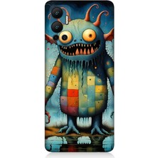 Infinix Hot 12 Uyumlu Tuhaf Canavar Gülümsemesi  Desenli Silikon Kılıf