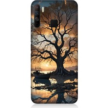 Infinix 5s Lite Uyumlu Göl Kenarında Yalnız Ağaç  Desenli Silikon Kılıf
