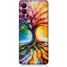 Infinix Hot 12 Uyumlu Kökten Renkli Ağaç Büyüsü  Desenli Silikon Kılıf