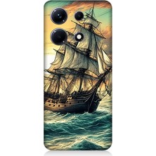 Infinix Note 30 Uyumlu Dalgalarla Yelkenli Macera  Desenli Silikon Kılıf