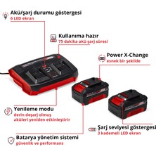 Orijinal Einhell Power X-Change Başlangıç Kiti Akü ve Şarj Cihazı (Li-Ion, 18 V, 2 x 4.0 Ah Akü ve Twincharger şarj cihazı, Tüm Power X-Change cihazları ile uyumlu) - 4512112