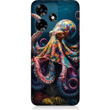 Infinix Hot 30 Uyumlu Derinliklerde Sekiz Kol Ahtapot  Desenli Silikon Kılıf