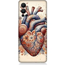 Infinix Hot 12 Uyumlu Çiçekli Kalpte Sevgi  Desenli Silikon Kılıf