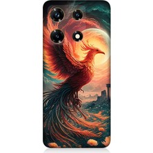 Infinix Note 30 Pro Uyumlu Alevden Yükselen Anka  Desenli Silikon Kılıf