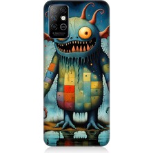 Infinix Note 8 Uyumlu Tuhaf Canavar Gülümsemesi  Desenli Silikon Kılıf