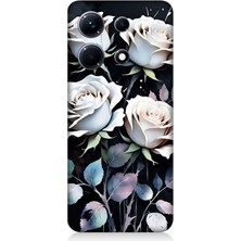 Infinix Note 30 Uyumlu Beyaz Güller Sessizliği  Desenli Silikon Kılıf