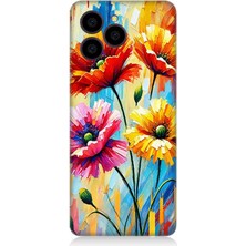 Omix X6 Uyumlu Bahar Esintisinde Renkli Papatyalar  Desenli Silikon Kılıf