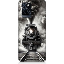 Infinix Note 10 Pro Uyumlu Buharlı Trenin Güç Yolu  Desenli Silikon Kılıf