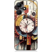 Infinix Hot 30I Uyumlu Saatlerde Renkli Zamanlar  Desenli Silikon Kılıf