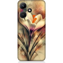 Infinix Hot 30I Uyumlu Soyut Çiçek Fırça Darbesi  Desenli Silikon Kılıf