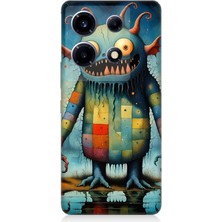 Infinix Note 30 Vip Uyumlu Tuhaf Canavar Gülümsemesi  Desenli Silikon Kılıf