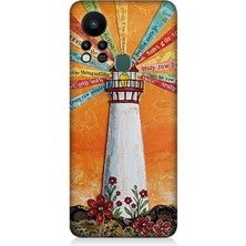 Infinix Hot 11S Uyumlu Turuncu Fon Üzerinde Fener  Desenli Silikon Kılıf