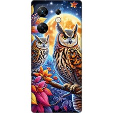 Infinix Zero 30 4g Uyumlu Dallarda Bilge Baykuşlar  Desenli Silikon Kılıf