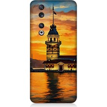 Huawei Honor 90 Uyumlu Günbatımında Kız Kulesi  Desenli Silikon Kılıf