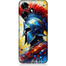 Infinix Hot 30 Uyumlu Kızıl Miğferli Savaşçı  Desenli Silikon Kılıf