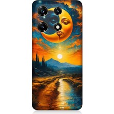 Infinix Note 30 Pro Uyumlu Ay ve Güneş Yolu  Desenli Silikon Kılıf