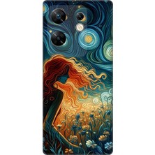 Infinix Zero 30 4g Uyumlu Yıldızlarla Uyuyan Kadın  Desenli Silikon Kılıf