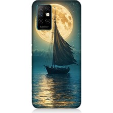 Infinix Note 8i Uyumlu Dolunayla Sessiz Gidiş  Desenli Silikon Kılıf