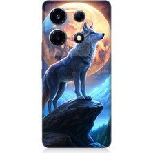 Infinix Note 30 Vip Uyumlu Geceye Uluyan Yalnızlık  Desenli Silikon Kılıf