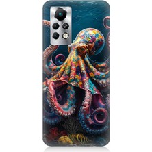 Infinix Note 11 Pro Uyumlu Derinliklerde Sekiz Kol Ahtapot  Desenli Silikon Kılıf