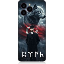 Omix X6 Uyumlu Gölgede Kurt ve Atatürk  Desenli Silikon Kılıf