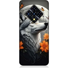 Infinix Zero 8 Uyumlu Ay Çiçeğinde Kurt Güzelliği  Desenli Silikon Kılıf