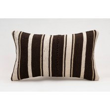 El Yapımı Kilimden Yapılmış Vintage Kırlent Kılıfı, Yün, 30X50 cm