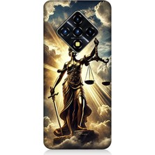 Infinix Zero 8 Uyumlu Adaletin Gücü Parlıyor  Desenli Silikon Kılıf