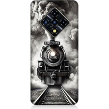 Infinix Zero 8 Uyumlu Buharlı Trenin Güç Yolu  Desenli Silikon Kılıf