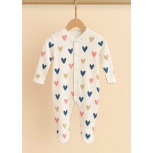 Nayinom Kalp Baskılı Bebek Tulum