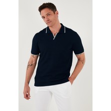 Buratti Streç Pamuklu Regular Fit Şerit Detaylı Polo Yaka T Shirt Erkek POLO YAKA T SHİRT 5902768