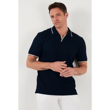 Buratti Streç Pamuklu Regular Fit Şerit Detaylı Polo Yaka T Shirt Erkek POLO YAKA T SHİRT 5902768