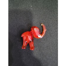 El Yapım Işçilik Cam Fil Biblo Minik Ev Dekorasyon Sanat 1 Adet