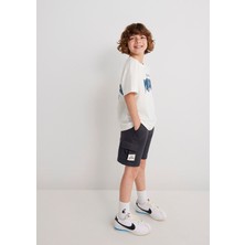 Mavi Antrasit Kargo Şort 6410013-70087