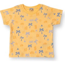 Hellobaby Basic Erkek Palmiye Ağacı Baskılı T-Shirt Erkek Bebek