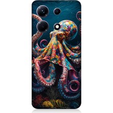 Infinix Note 30 Uyumlu Derinliklerde Sekiz Kol Ahtapot  Desenli Silikon Kılıf