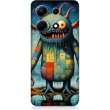 Infinix Note 30 Uyumlu Tuhaf Canavar Gülümsemesi  Desenli Silikon Kılıf