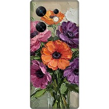 Infinix Zero 30 4g Uyumlu Renklerle Çiçek Demeti Baharı  Desenli Silikon Kılıf