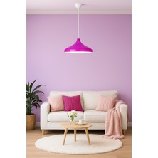 Nil Fuşya Renk Özel Tasarım Modern Dekoratif Sarkıt Cafe - Mutfak Tekli Avize