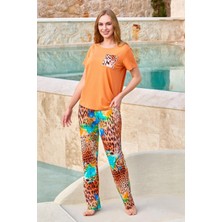 Cossy By Aqua Kadın Turuncu Pijama Takım A25656