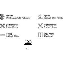 Chibago Kahverengi 004 Penye İp Büyük Boy 650 gr 130 mt
